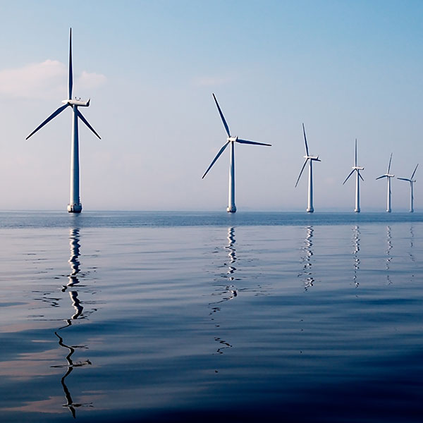 An offshore wind farm | Worldwide risk transfer with NW Assekuranz: an offshore project off the western coast of Taiwan