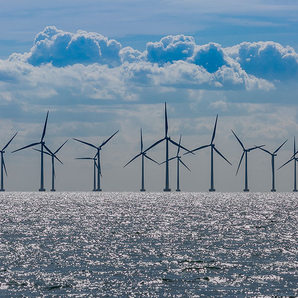An offshore wind farm | A firm foundation thanks to NW Assekuranz: offshore property insurance for impending subsidy losses