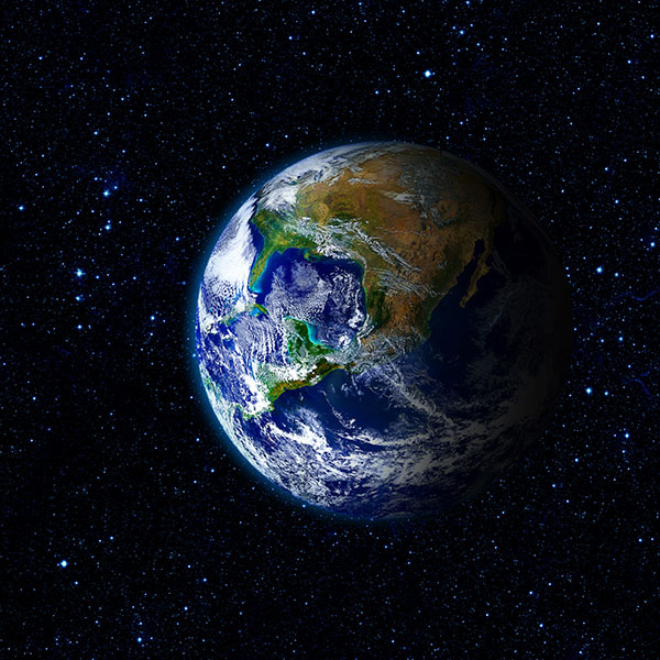 View of the earth from space | Insurance concepts for aerospace industry with NW Assekuranz